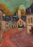 Emile Bernard La rue Rose a Pont Aven Sweden oil painting artist